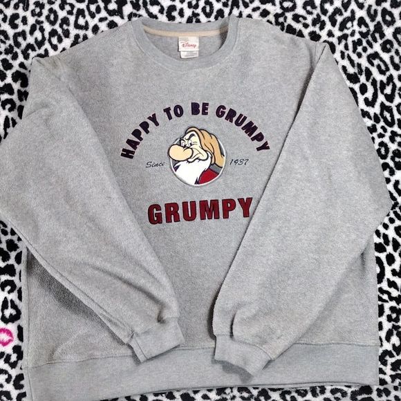 Disney Tops - Disney's Happy To Be Grumpy Grumpy Pull Over Fleece Sweat Shirt
